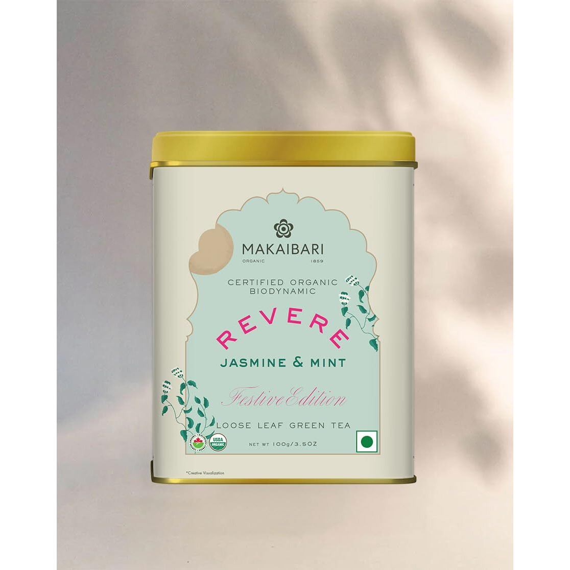 Makaibari Festive Pack Trio Assortment Awaken + Evoke + Revere|New Years Gift Box|Christmas Gift Hamper|Usda Certified Darjeeling Tea|Anti-Oxidants,Immunity Booster|Tin Caddy|100 Gram X 3,Green Tea