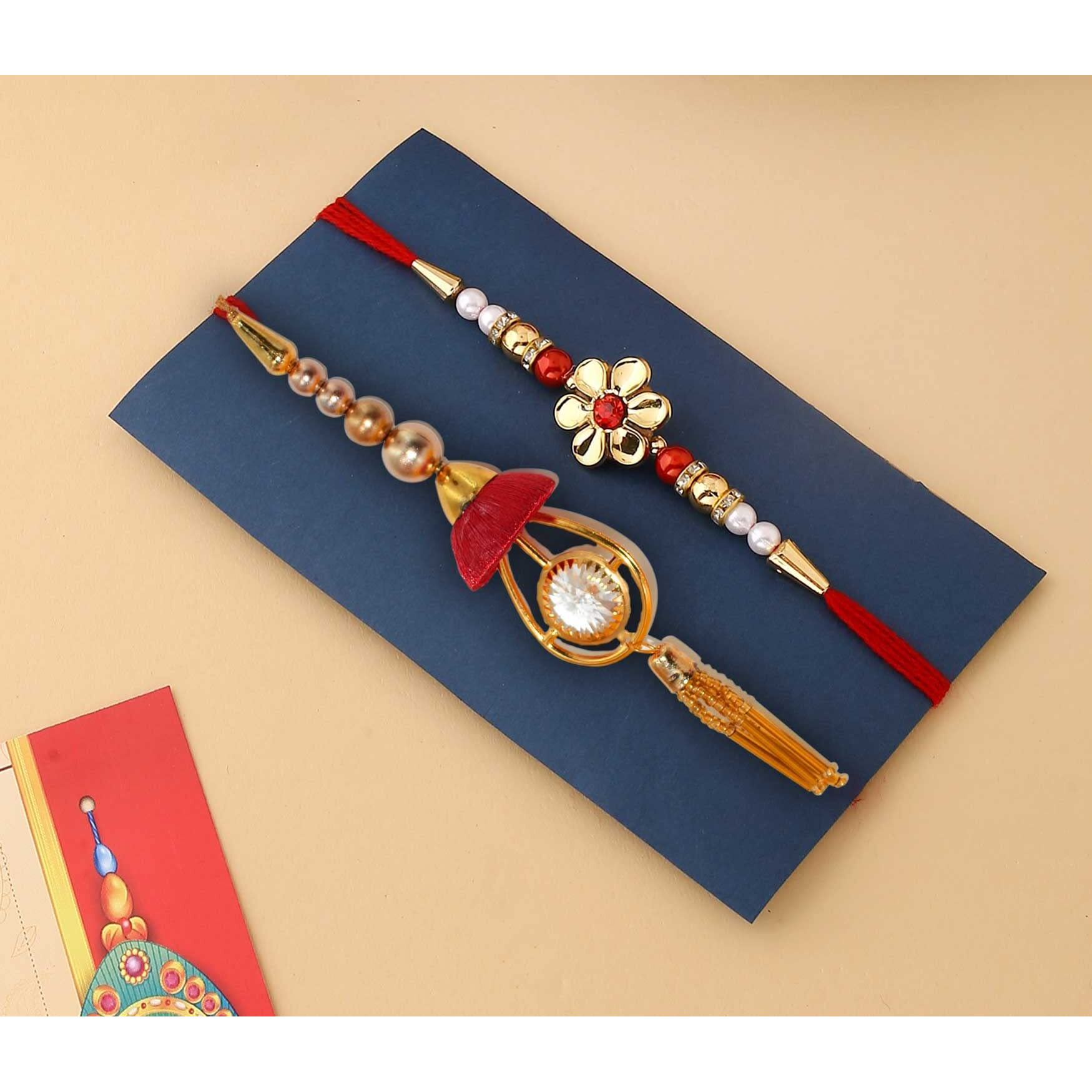 CraftVatika Lumba Rakhi for Bhaiya Bhabhi with Cadbury Celebration Chocolate Box Gift Hamper Set, Rakshabandhan Rakhi with Chocolate Combo, Lumba Rakhi for Sister In Law