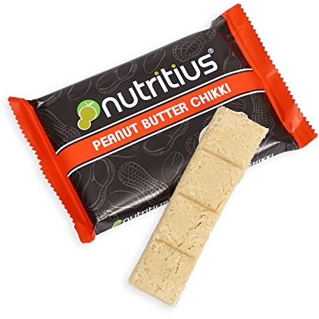 Nutritius Peanut Butter Premium Soft Chikki 120 gram (Pack Of 12) + 1 Free Surprise Chikki (26G) | Peanut | No Preservative Colour Or Flavours