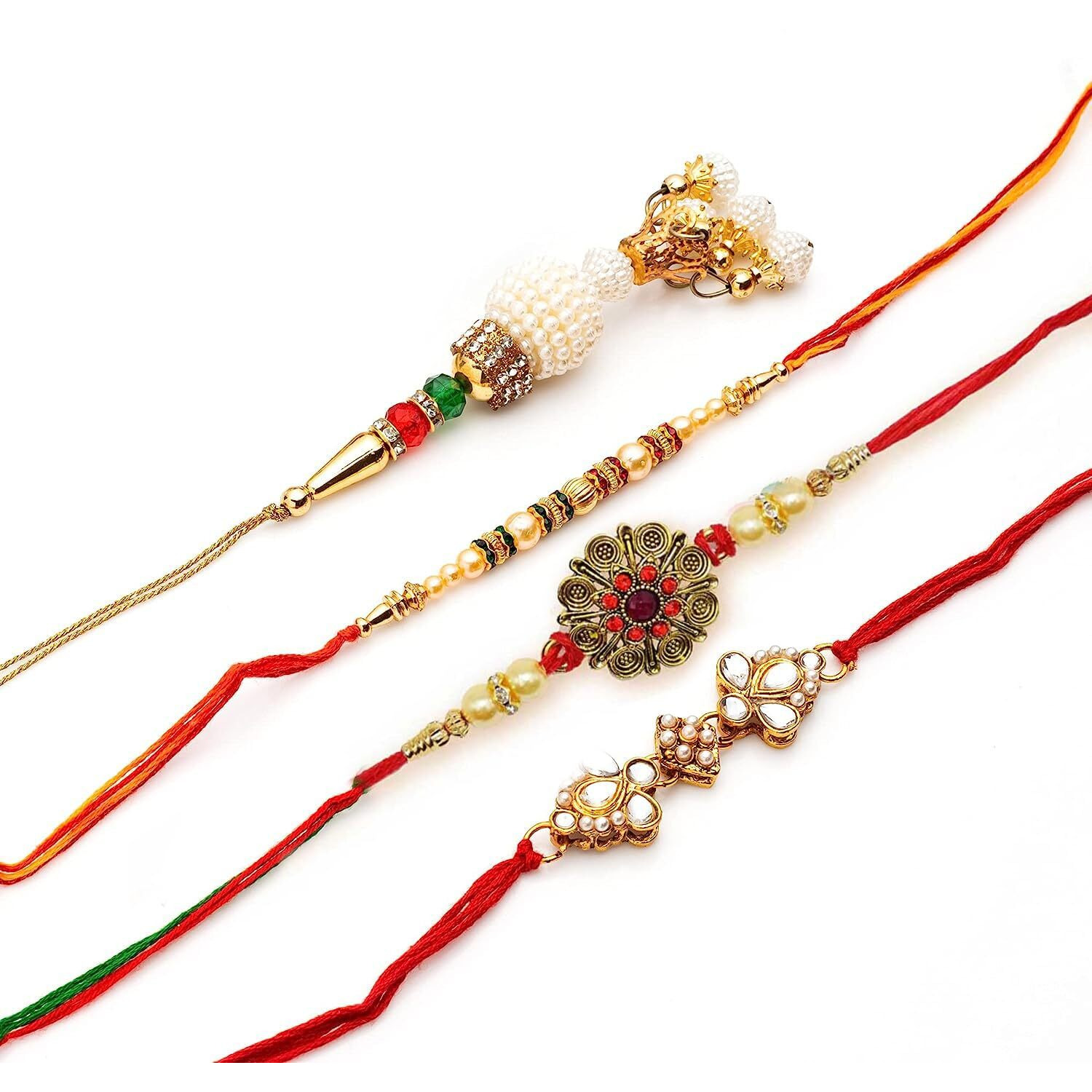 Bhaiya Bhabhi Rakhi Combo with Chocolate, Rakhi for brother with chocolate Gifts Combo Set, Cadbury and Kitkat Rakshabandhan Bhai Bhabhi Hamper Greeting Card, Set of 4 Rakhi