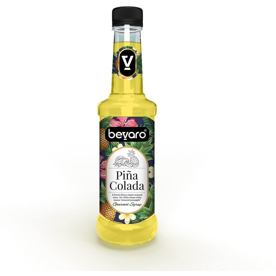 BEVARO Pina Colada Syrup, 300 ml Contains Coconut Milk, Gourmet Syrup for Cocktails, Mocktails, Mixers And other Beverages