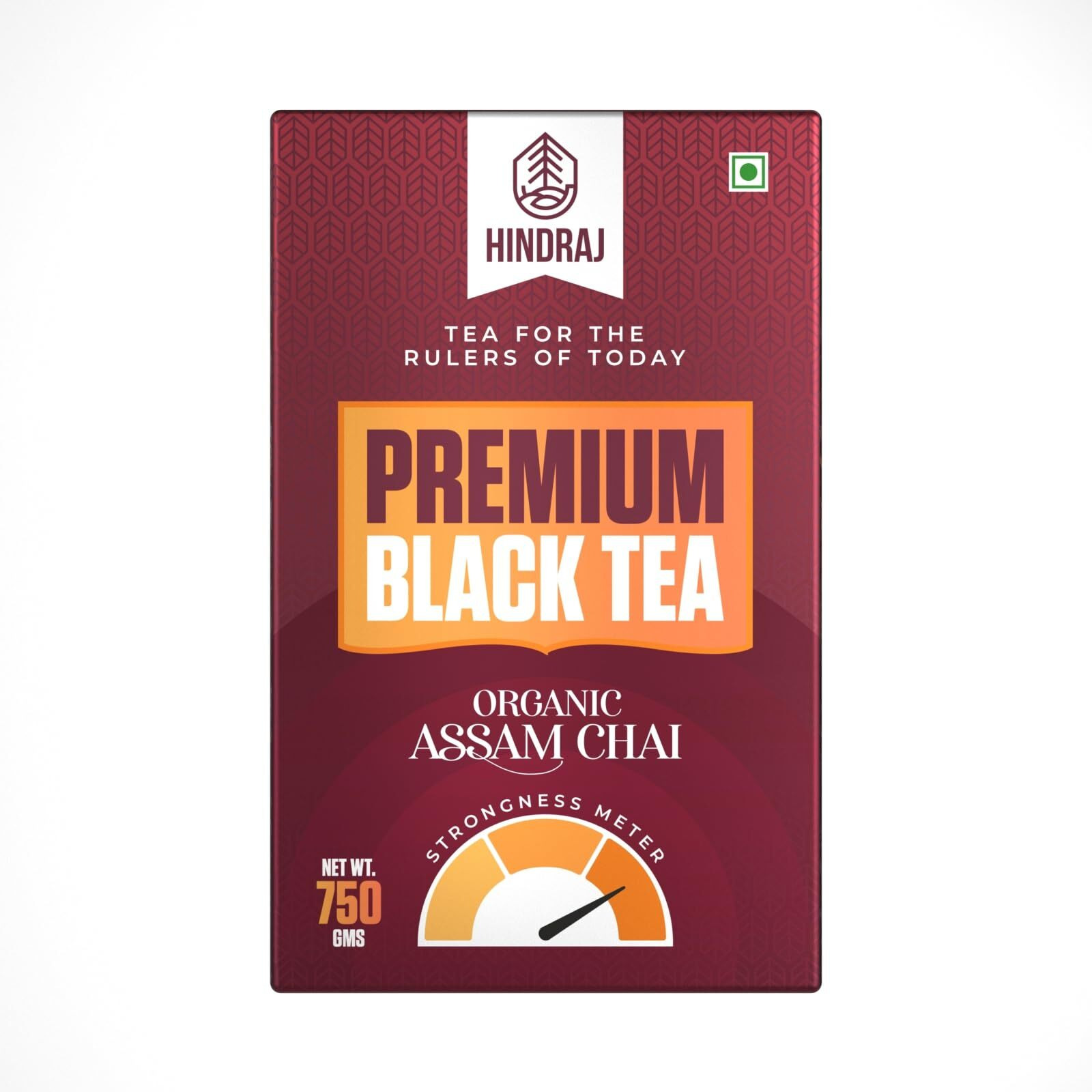 HINDRAJ Premium Black Tea - Organic & Classic Kadak Chai with Rich Aroma & Strong Flavor | Authentic Handpicked Tea Blend with Assam Loose Leaves | 750 gm