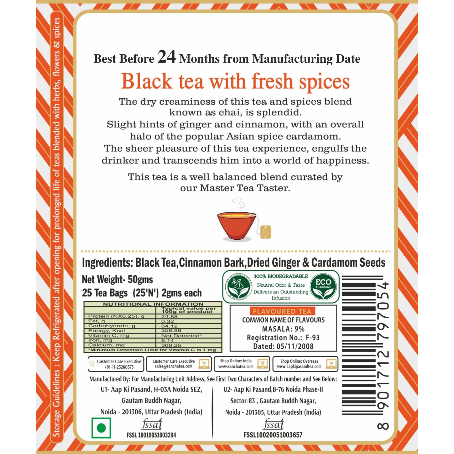 Sancha Tea Boutique Masala Chai Tea Bundle, Value Pack, 50 Pyramid Tea Bags & 100gm Whole Leaf Tea, Turmeric Superfood Chai, Masala Chai & Cardamom Chai, 100% Biodegradable Tea Bags