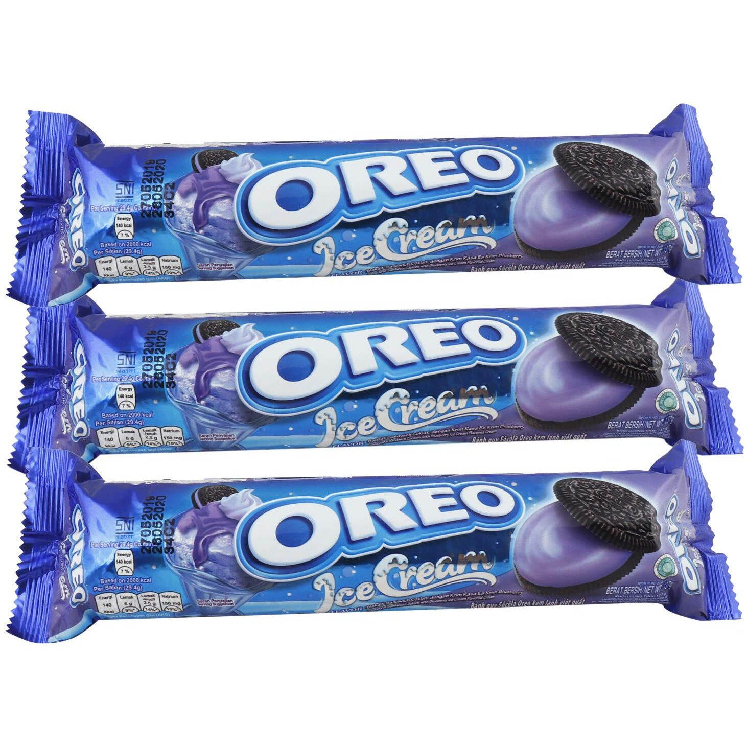 Oreo Chocolate Creme Cookies 137gm (Pack of 3) (Icecream Blueberry)