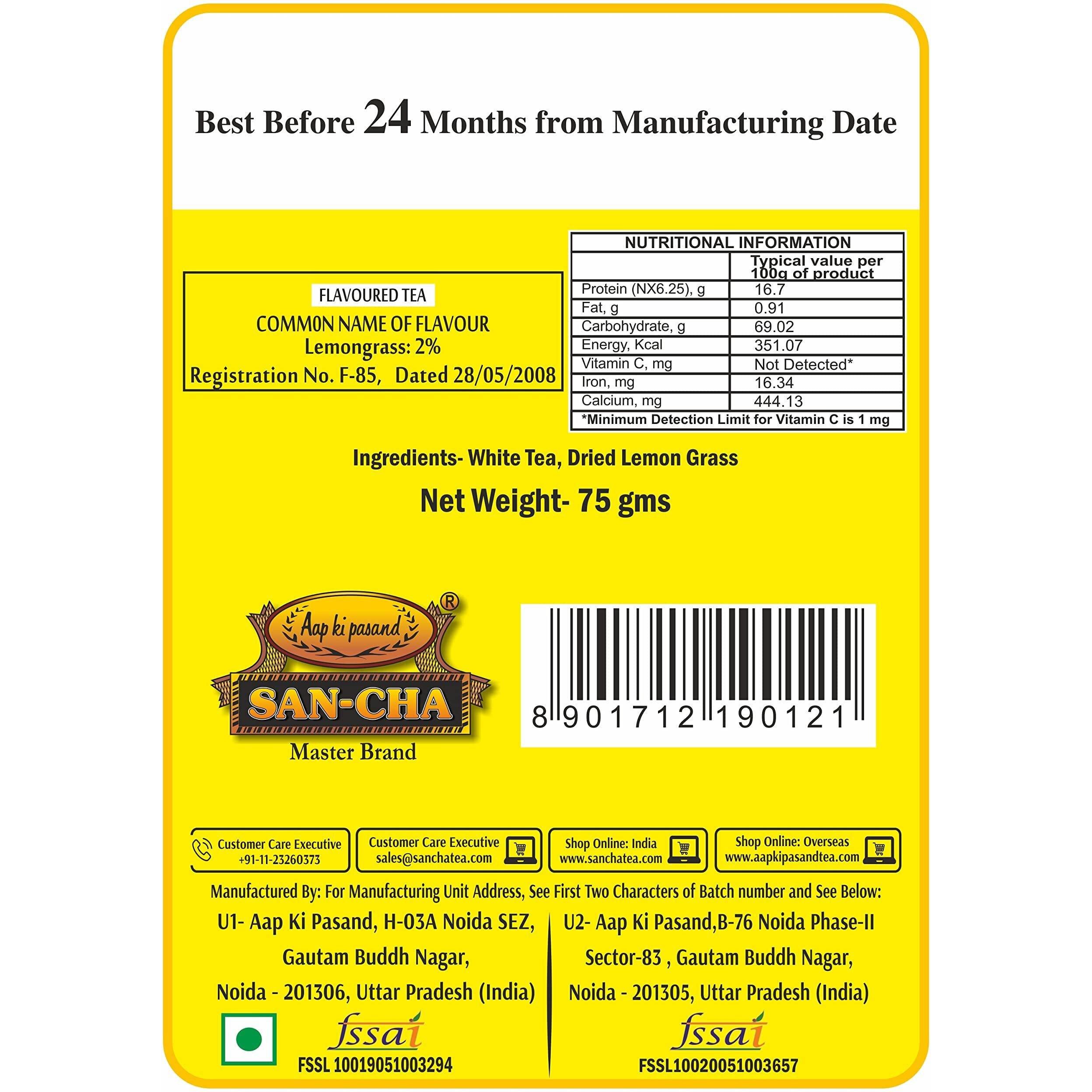 SAN-CHA Tea Boutique, Super White Tea (75X3 Cups), Worlds Healthiest Tea, Low Caffeine Tea, Silver Needles White Tea, Organic Darjeeling White Tea, Darjeeling White Loose Leaves Tea Treasure, 150 Gram