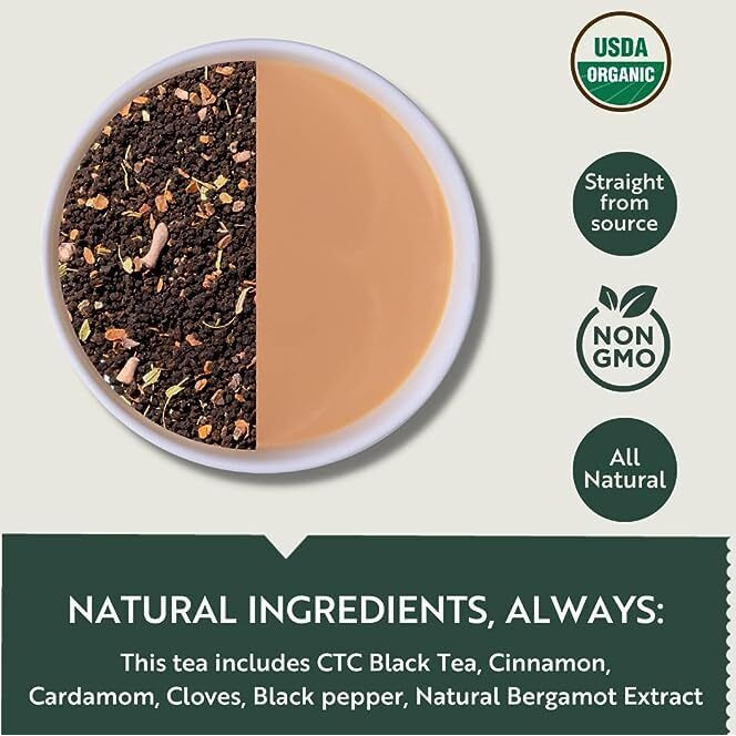 LUXMI Estates Spiced Earl Grey Tea 100Gm Tin (Pack Of 2) | Earl Grey Spice Black Tea Blend | Usda Certified Organic | Cinnamon, Cardamom, Cloves, Black Pepper Loose Leaves