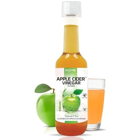 NutroVally Apple Cider Vinegar for Weight Loss | Natural Himalayan Apples | Digestion Booster Filtered ACV (500 ml (Pack of 1))