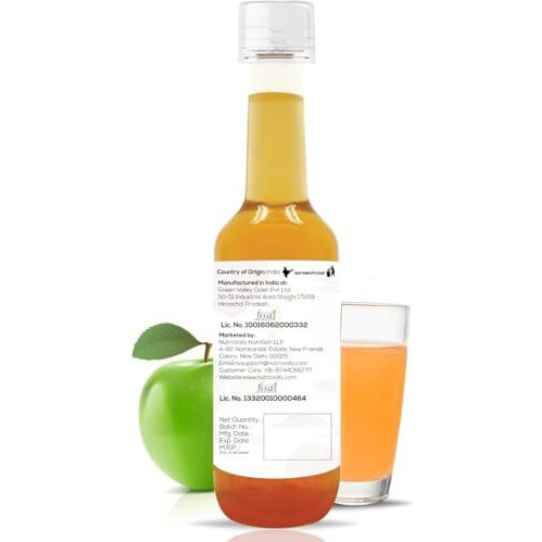 NutroVally Apple Cider Vinegar for Weight Loss | Natural Himalayan Apples | Digestion Booster Filtered ACV (500 ml (Pack of 1))