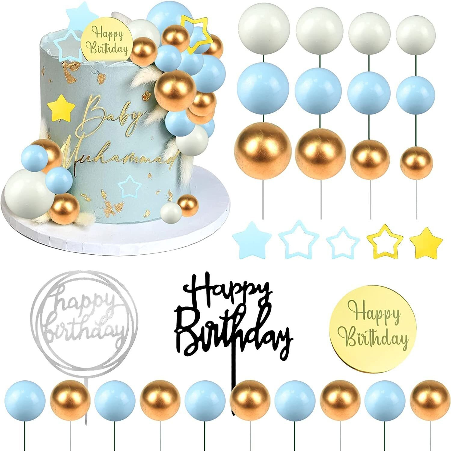 Royals Faux Ball Cake Topper (GREEN)