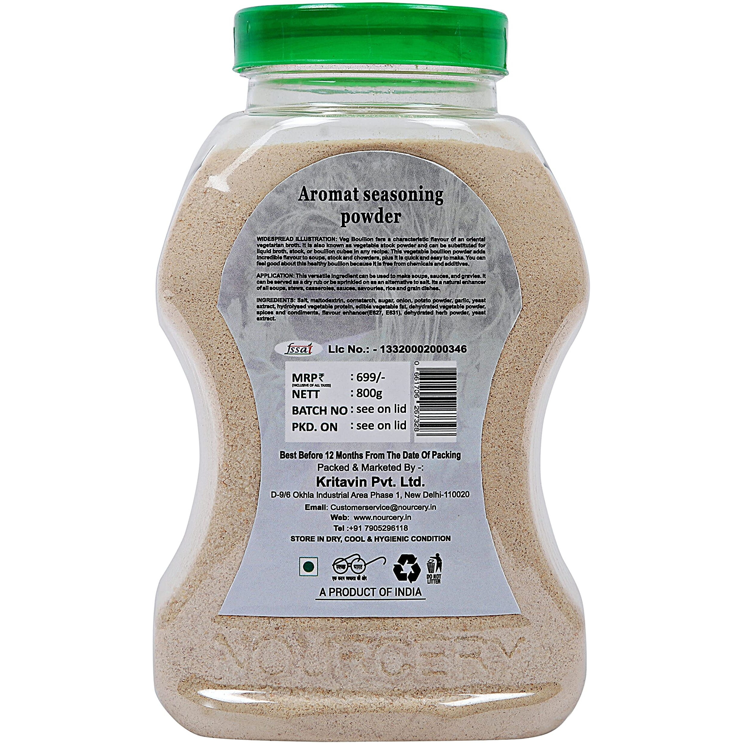 Nourcery Veg Bouillon & Broth Powder, 500Gm (Aromat Seasoning)