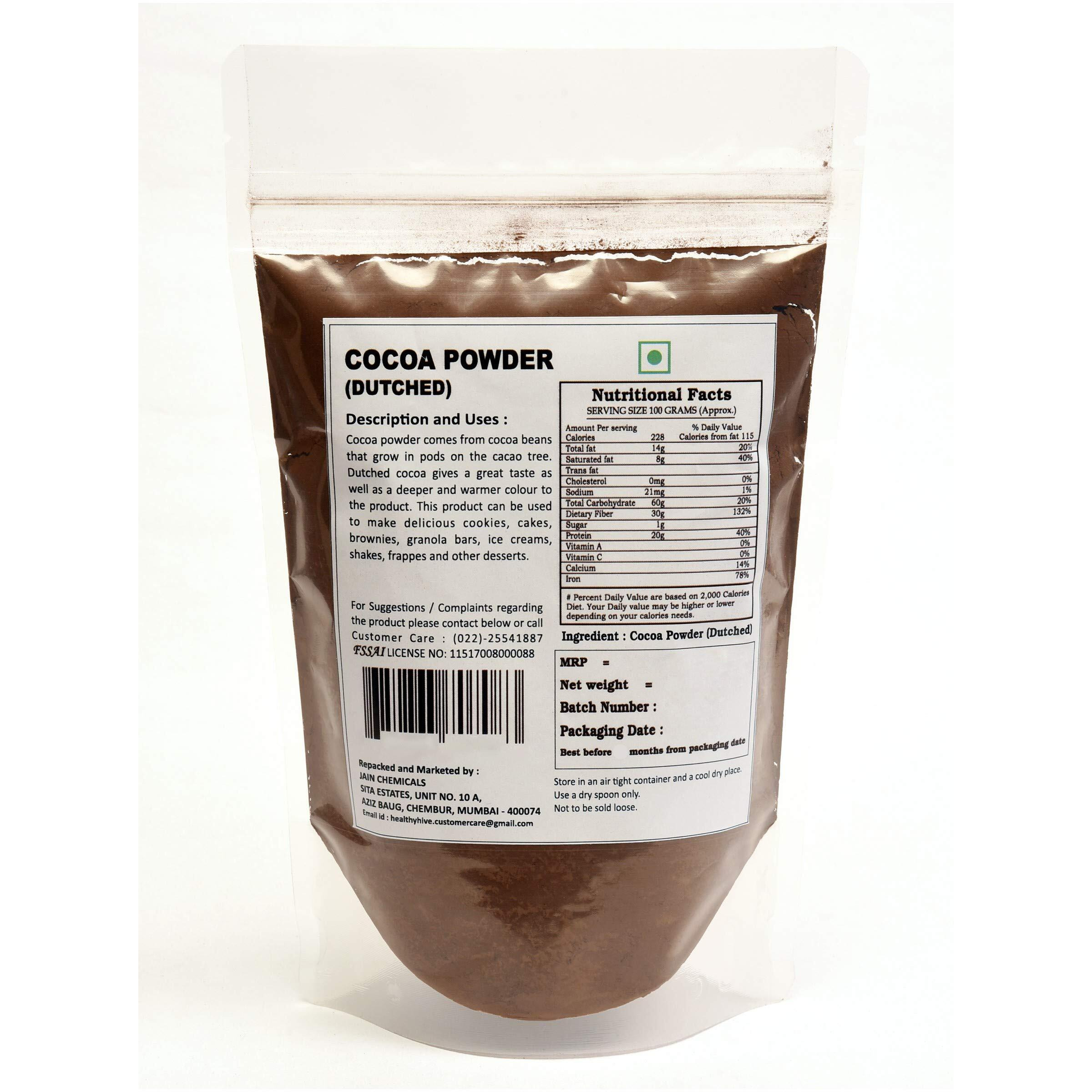 HealthyHive Cocoa Powder - Unsweetened and Dutched (900 Grams)
