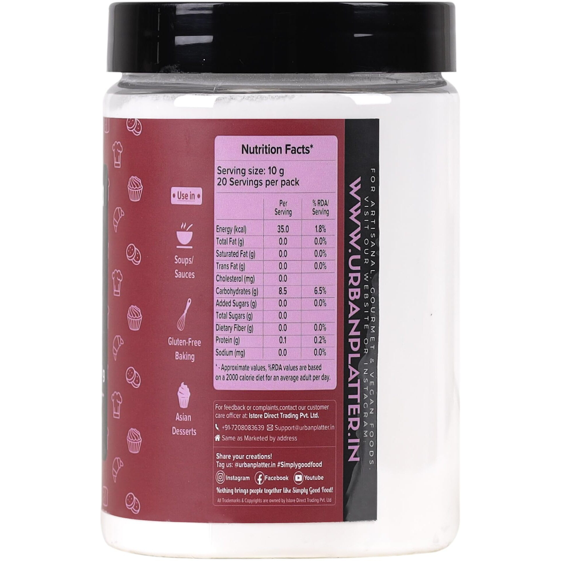 Urban Platter Rice Starch Powder, 200g