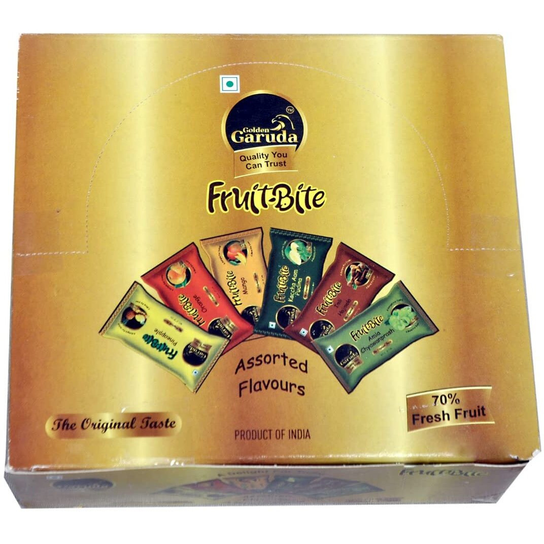 Golden Garuda Assorted fruit Bars (6 Flavours) Fruit Bite For Kids Pack Of 40