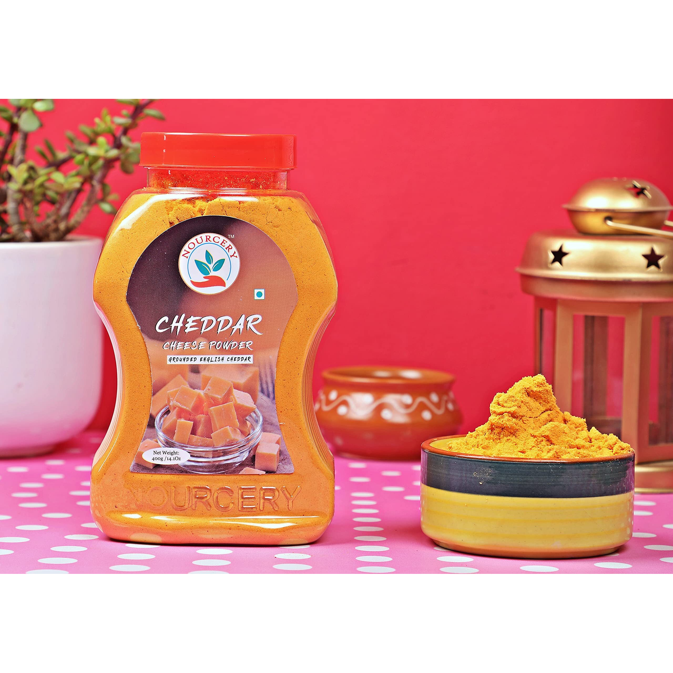 Nourcery Cheddar Cheese Powder, 400g (Grounded English Cheddar)