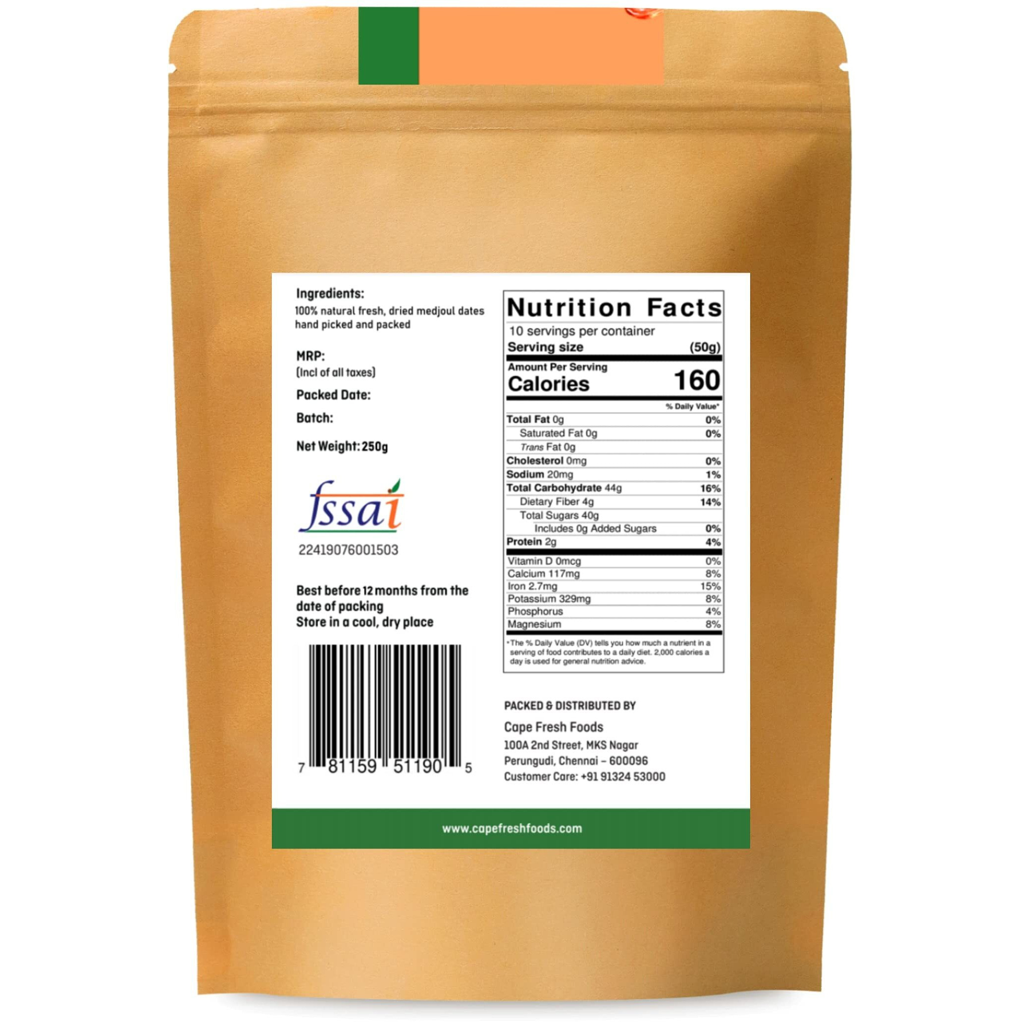 Cape Fresh Medjoul Dates 250g