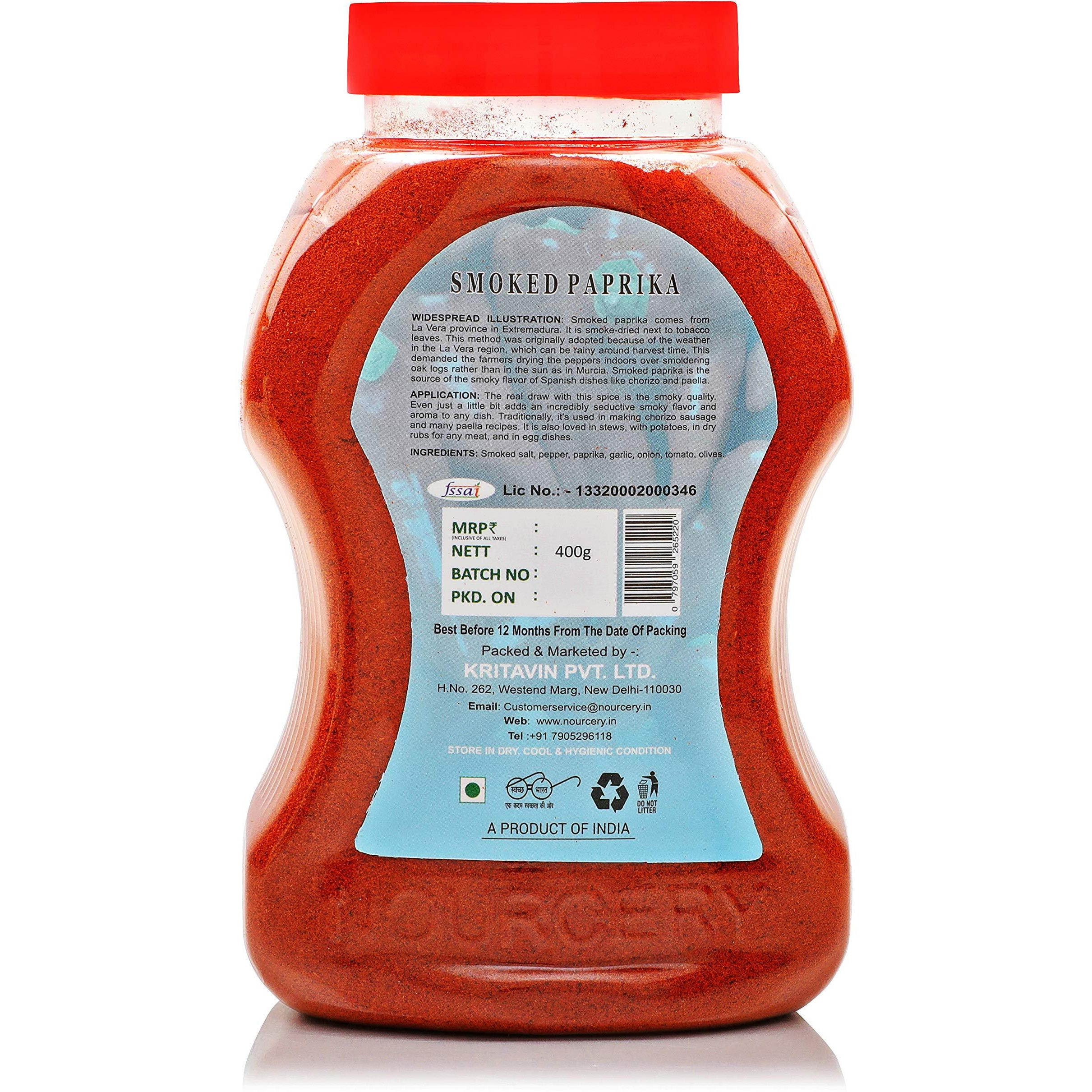 Nourcery Smoked Paprika, 400g (Smokey Spanish Paprika)