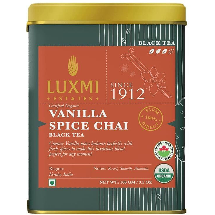 Luxmi Estates Loose Leaves Sleep Tea Gift Box - 1pcs Valerian Dream, 1pcs Vanilla Spice Chai, 1pcs Bucket Infuser & 1pcs Spoon