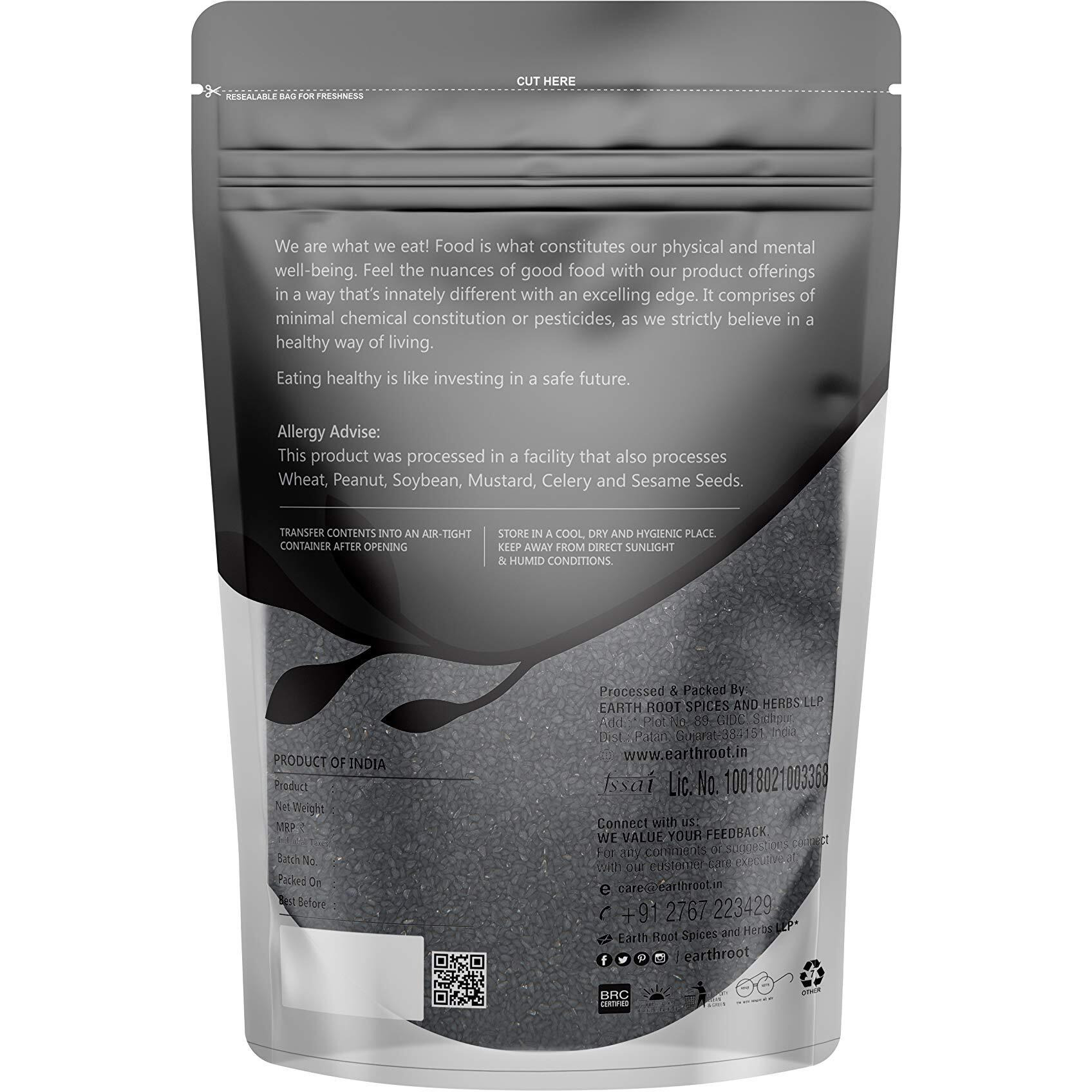 EarthRoot Kalonji 900 gm | Black Cumin | Nigella | Kalonji Seeds for Pickles | Healthy Seed | No Added preservatives
