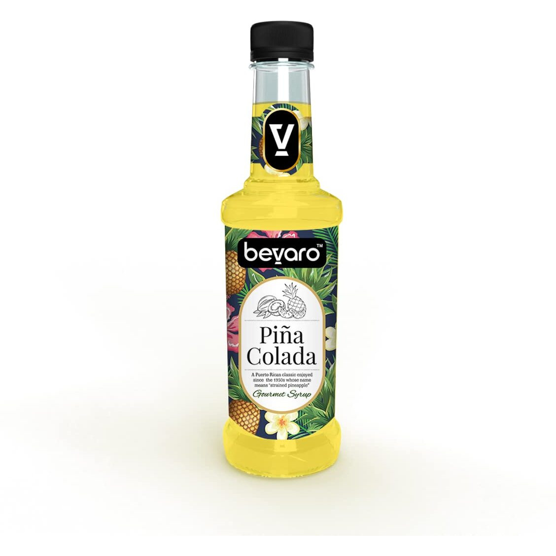 BEVARO Pina Colada Syrup, 750 ml Contains Coconut Milk, Gourmet Syrup for Cocktails, Mocktails, Mixers And other Beverages