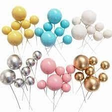 Royals Faux Ball Cake Topper (PINK)| Cake Decorating Faux Ball Birthday Topper Fancy Cake Decor Ball | Cake Topper | Muffin Topper | Cup Cake Topper |
