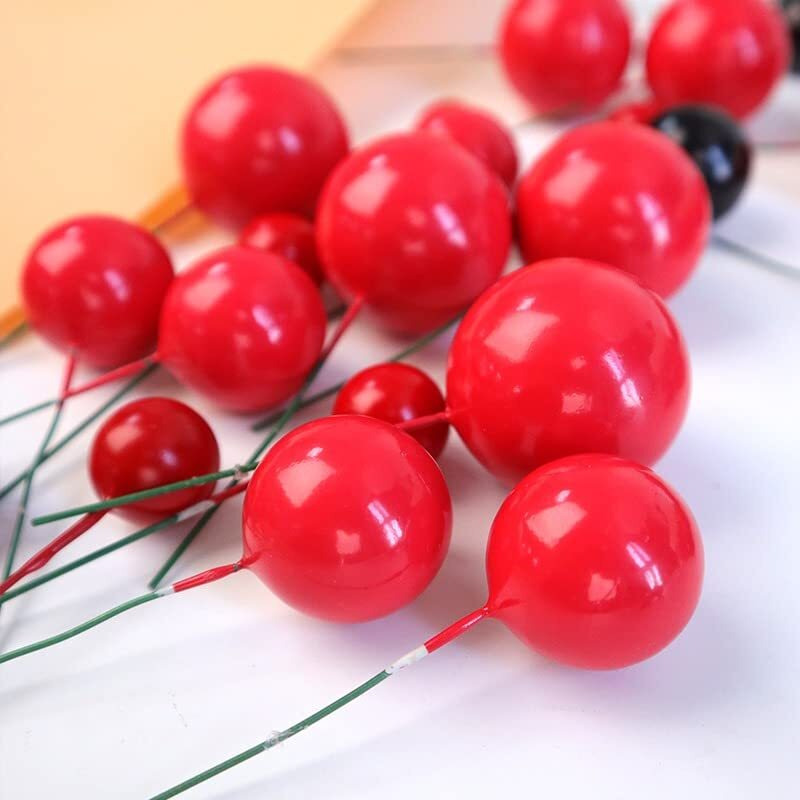 Royals Faux Ball Cake Topper (RED)| Cake Decorating Faux Ball Birthday Topper Fancy Cake Decor Ball | Cake Topper | Muffin Topper | Cup Cake Topper |