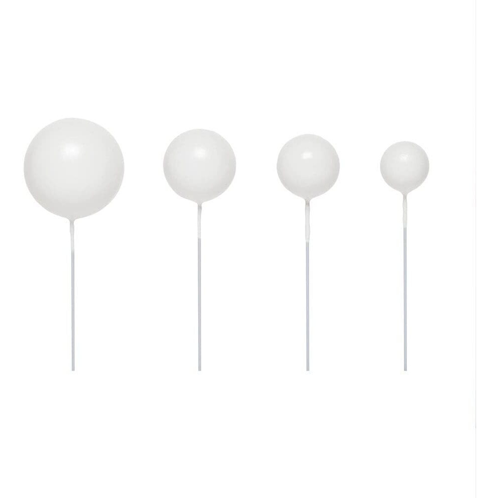 Royals Faux Ball Cake Topper (WHITE) |Cake Decorating Faux Ball Birthday Topper Fancy Cake Decor Ball | Cake Topper | Muffin Topper | Cup Cake Topper |