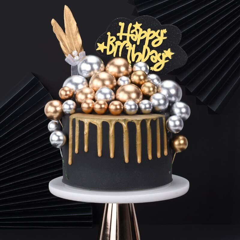 Royals Cake Ball Topper (silver)| Cake Decorating Faux Ball Birthday Topper Fancy Cake Decor Ball | Cake Topper | Muffin Topper | Cup Cake Topper |