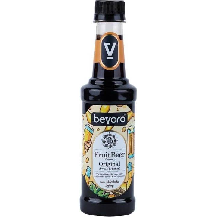 Bevaro Original Fruit Beer Flavoured Syrup | Non Alcoholic | Sweet and Tangy Taste| Suitable For Cocktails, Mocktail, Mixer, Drinks, Juices and other Beverages |300ml (make upto 15 servings)