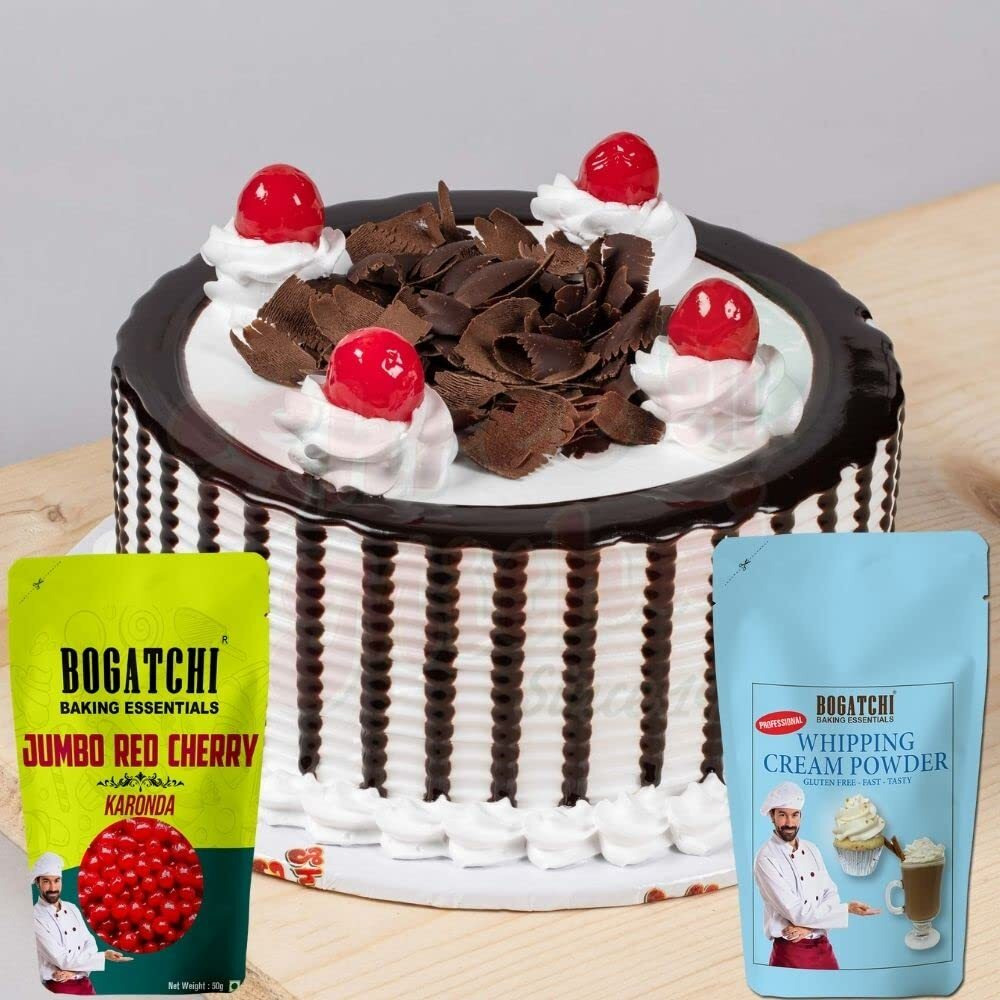 BOGATCHI Whipping Cream Powder, Whipping cream for cake, Premium Whipping cream Powder, Whipped Cream, Rich Whipping cream|FREE One Extra Whipping Cream Powder(50g)+ Jumbo Cherry Karonda (50g)
