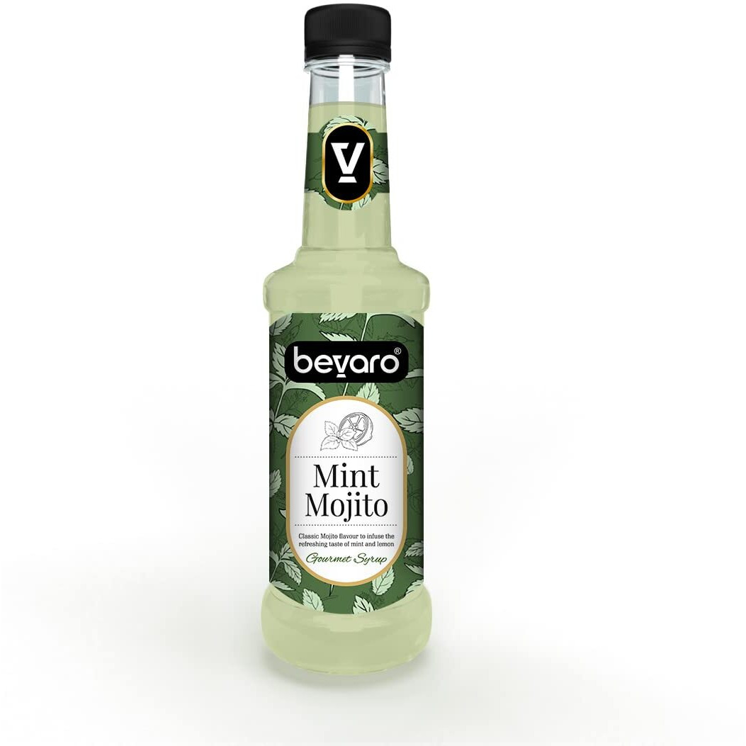 BEVARO Mint Mojito Syrup, 300 ml Refreshing Gourmet Syrup for Cocktails, Mocktails, Mixers And other Beverages
