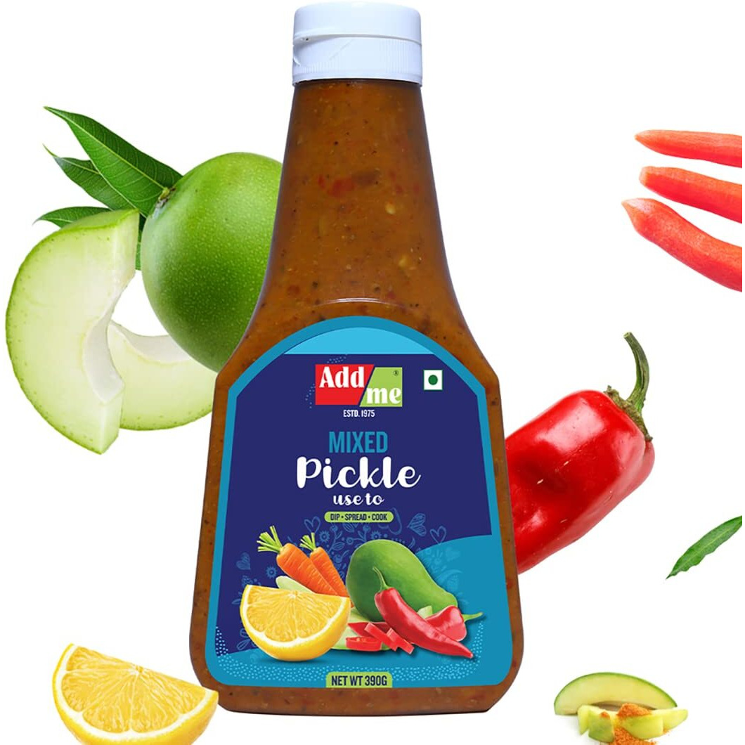 Add me Homemade Mixed Pickle Chutney 390 gm Mix achar Sauce Chutney - 390 gm