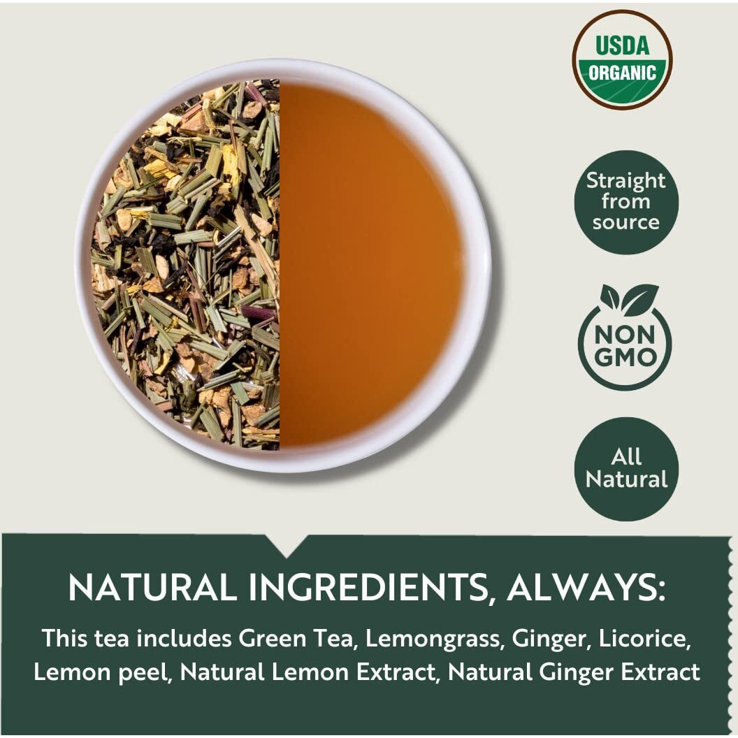 LUXMI Estates - Green Tea Detox Variety Tea Pack (2 Pack) - With Lemongrass Ginger, Rose, Jasmine Green Tea | Natural Detox, Cleansing Antioxidant Blend - 50 Organic Herbal Tea Bags, 100 Gm