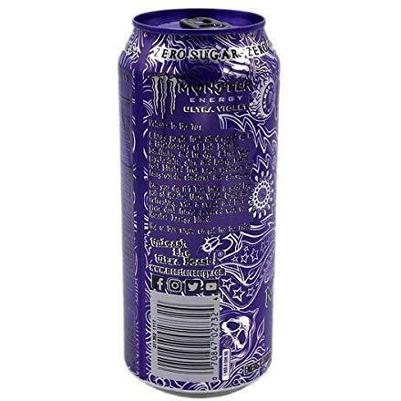 Monster Chef Need Energy Ultra Violet Zero Sugar Drink (Pack of 12Cans X 500ml Each)