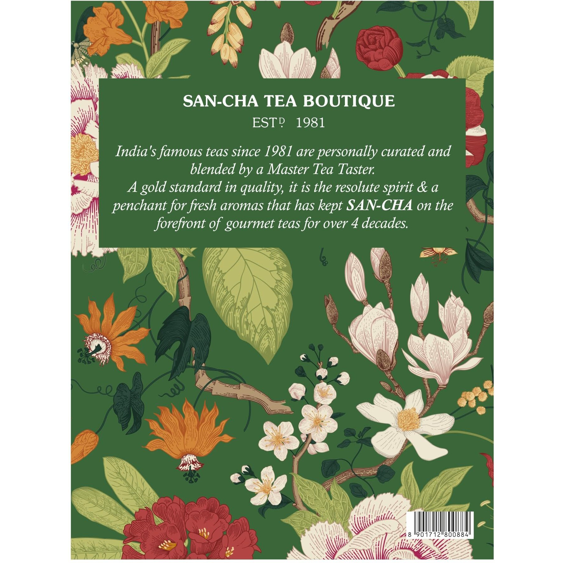 Sancha Tea Boutique, Golden Meadow Collection, Tea Gift Box, Chamomile Tea, Lavender Tea, Peppermint Tea & Oolong Tea, Finest Tea Selection, Tea Assortment Box