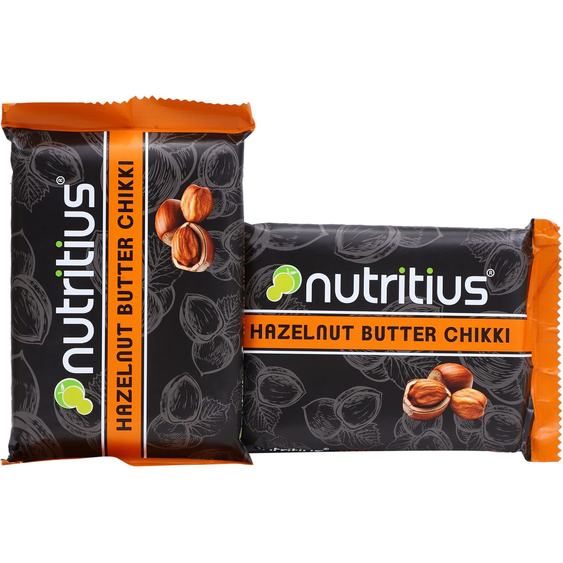 Nutritius Hazelnut Butter Chikki, 125g (Pack Of 6) | Hazelnut Butter | No Preservative Colour or Flavours