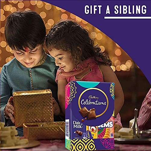 Cadbury Celebration Rakshabandhan Rakhi Chocolate Combo Pack, Best Brother Rakhi Gift, Raksha bandhan gift for brother chocolate, Biker Bhai Rakhi, Peacock Rakhi For Brother with Greeting Card