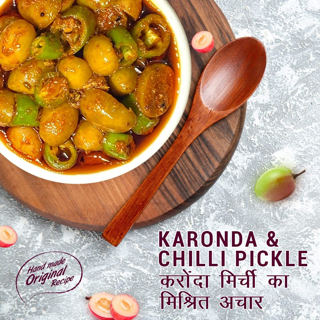 Add me Mix Pickle of Karonda and Chilli in Mustard Oil 500g Mirchi AUR karonde ka achar Glass Pack