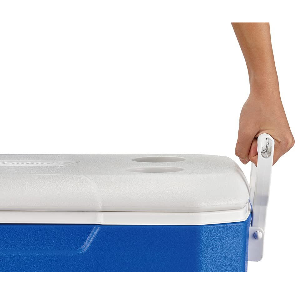 Coleman Poly-Lite Ice Box, Large Cooler Box with 45 Liter Capacity, PU Full Foam Insulation, Cools up to 2 Days Portable Chiller icebox, Perfect for Travelling, Camping, picnics and Festivals
