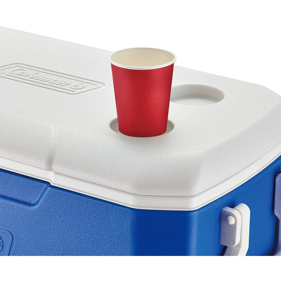 Coleman Poly-Lite Ice Box, Large Cooler Box with 45 Liter Capacity, PU Full Foam Insulation, Cools up to 2 Days Portable Chiller icebox, Perfect for Travelling, Camping, picnics and Festivals