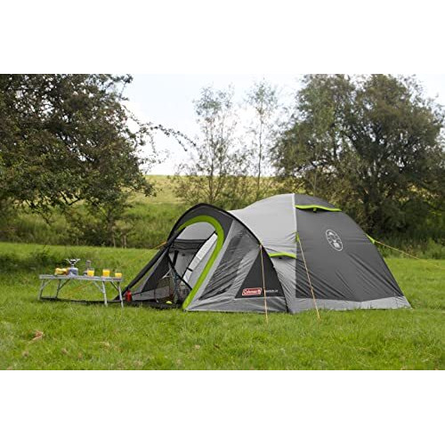 Coleman Darwin 2+ Waterproof Portable Camping Tent with Spacious Porch Tent - for Outdoors, Picnic, Hiking,3000Mm Water Coulmn (Grey) (Get Complimentary 2 Coleman BYOT Camping Nightout Event Passes)