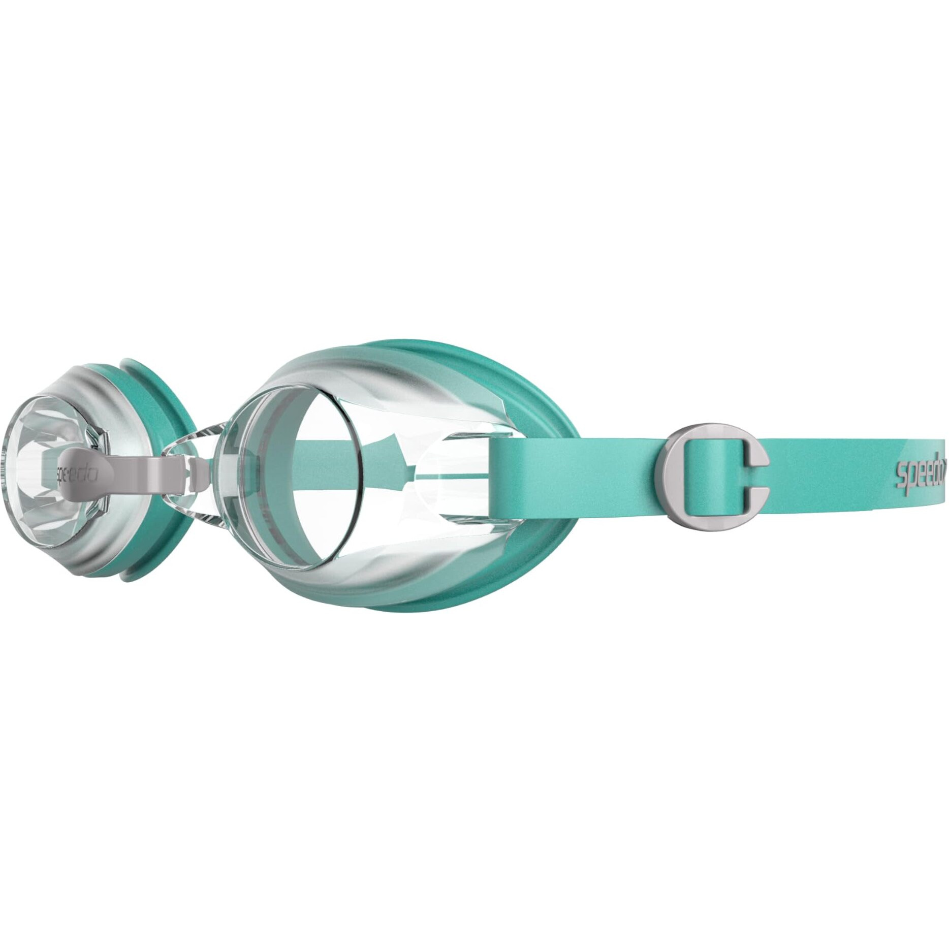 Speedo Unisex Adult Jet Clear-Lens Swim Goggles - Green & Clear