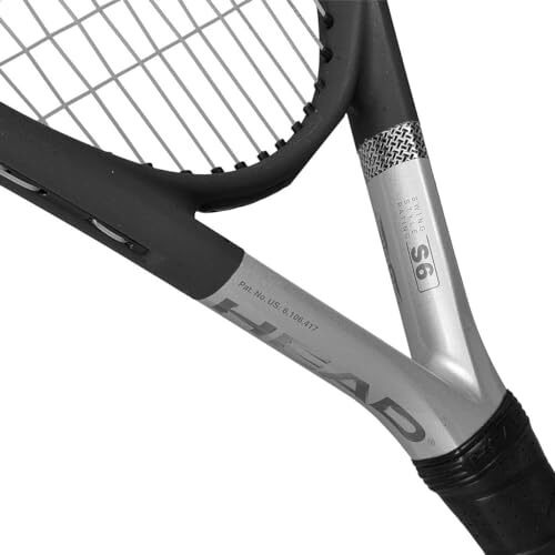 HEAD TI S6 Graphite-Titanium Tennis Racquet, Colour - Grey (Strung)