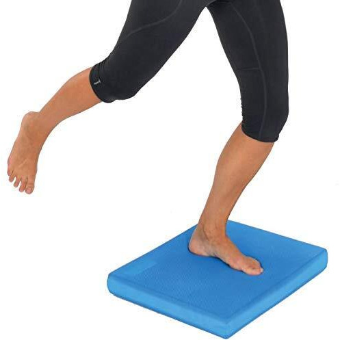 Healthcave Balance Pad - Foam Yoga Mat Trainer for Physical Therapy, Stability Workout, Strength Training, Rehab - Chair Cushion for Adults, Kids &Travel Blue (33 x 40 cm)