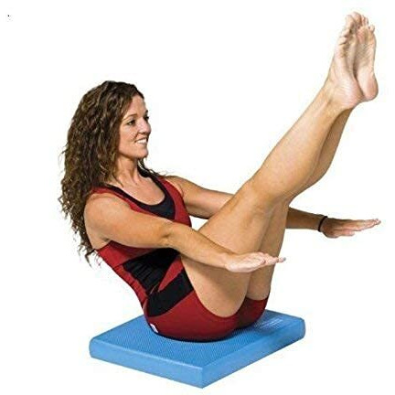 Healthcave Balance Pad - Foam Yoga Mat Trainer for Physical Therapy, Stability Workout, Strength Training, Rehab - Chair Cushion for Adults, Kids &Travel Blue (33 x 40 cm)