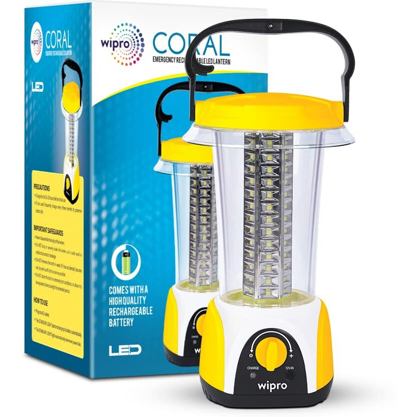 Wipro Coral Rechargeable Emergency Light (Yellow)