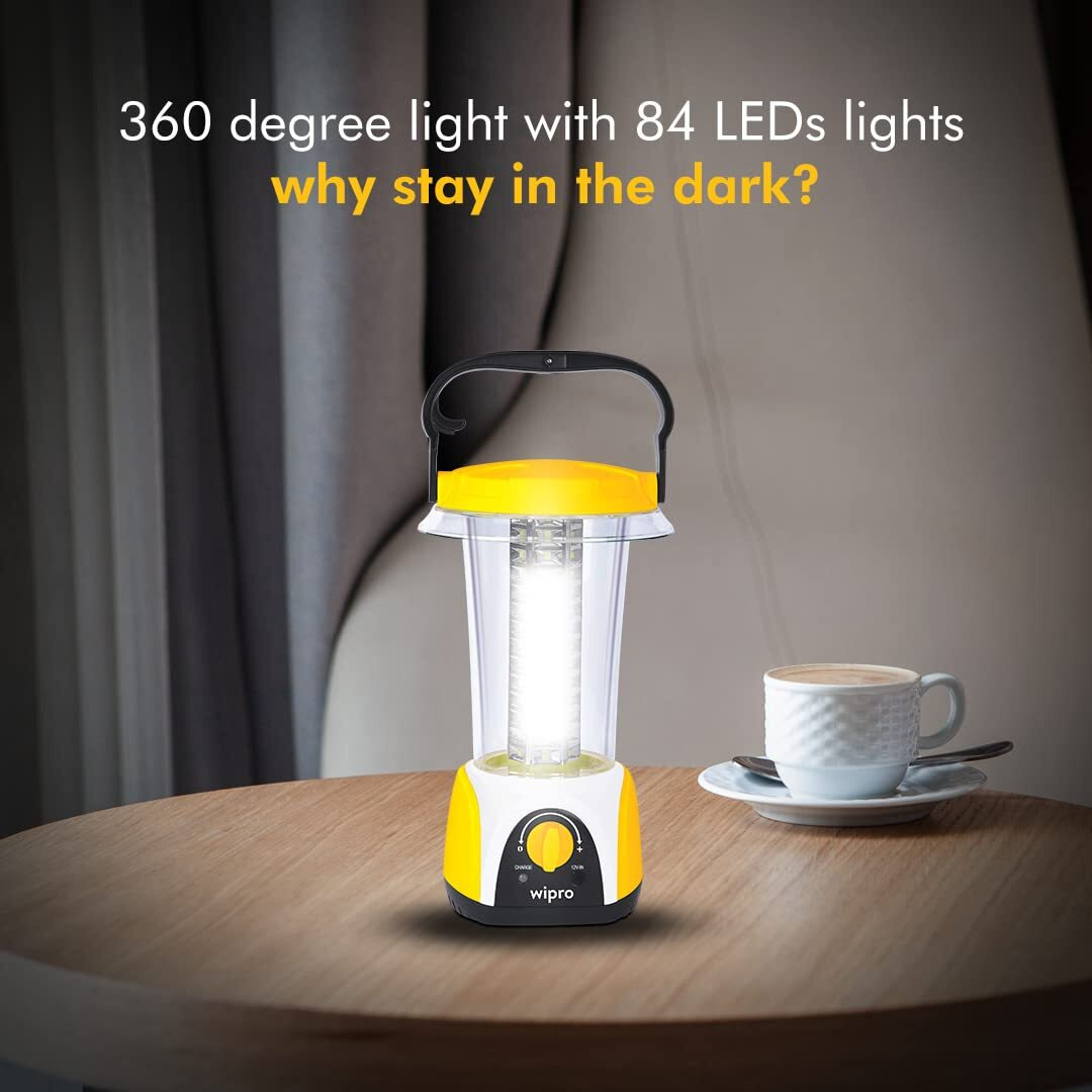 Wipro Coral Rechargeable Emergency Light (Yellow)