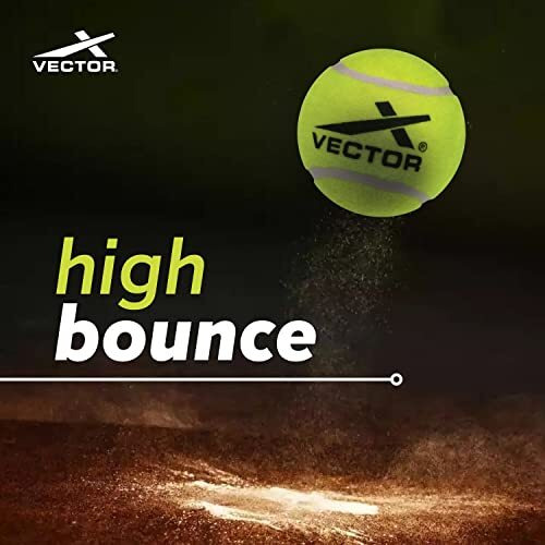 Vector X Tennis Balls, Duty Felt Pressurized Tennis Ball -High Bounce Training Exercise Tennis Balls for Beginners & Pet Dog Playing Balls (Pack of 6)