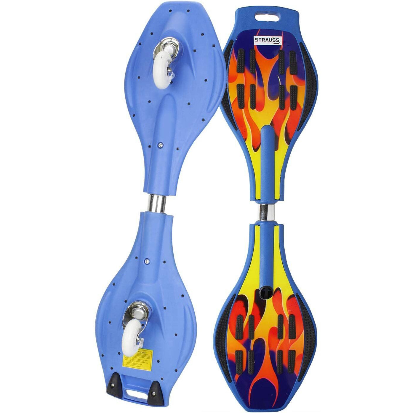 Strauss Bronx FB Waveboard/Caster Board/Balancing Board/Heavy Duty Skateboard with 360-degree Caster Wheels | Lightweight with Illuminating ABEC 7 Premium PU Wheels
