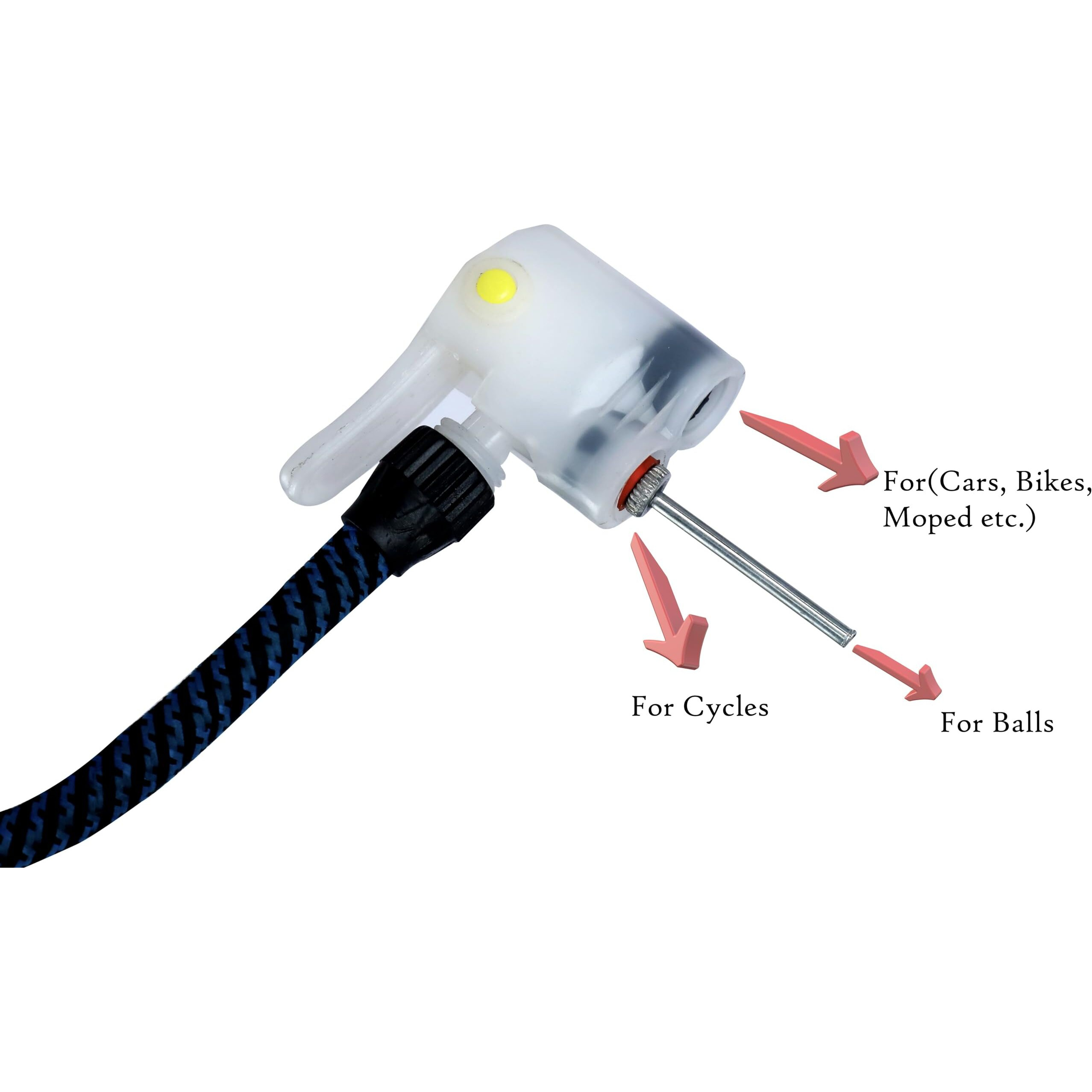 Eazo Steel Multipurpose Air Pump with Needle (Use for Car,Bicycles,Scooters,Balls,Bikes Etc)