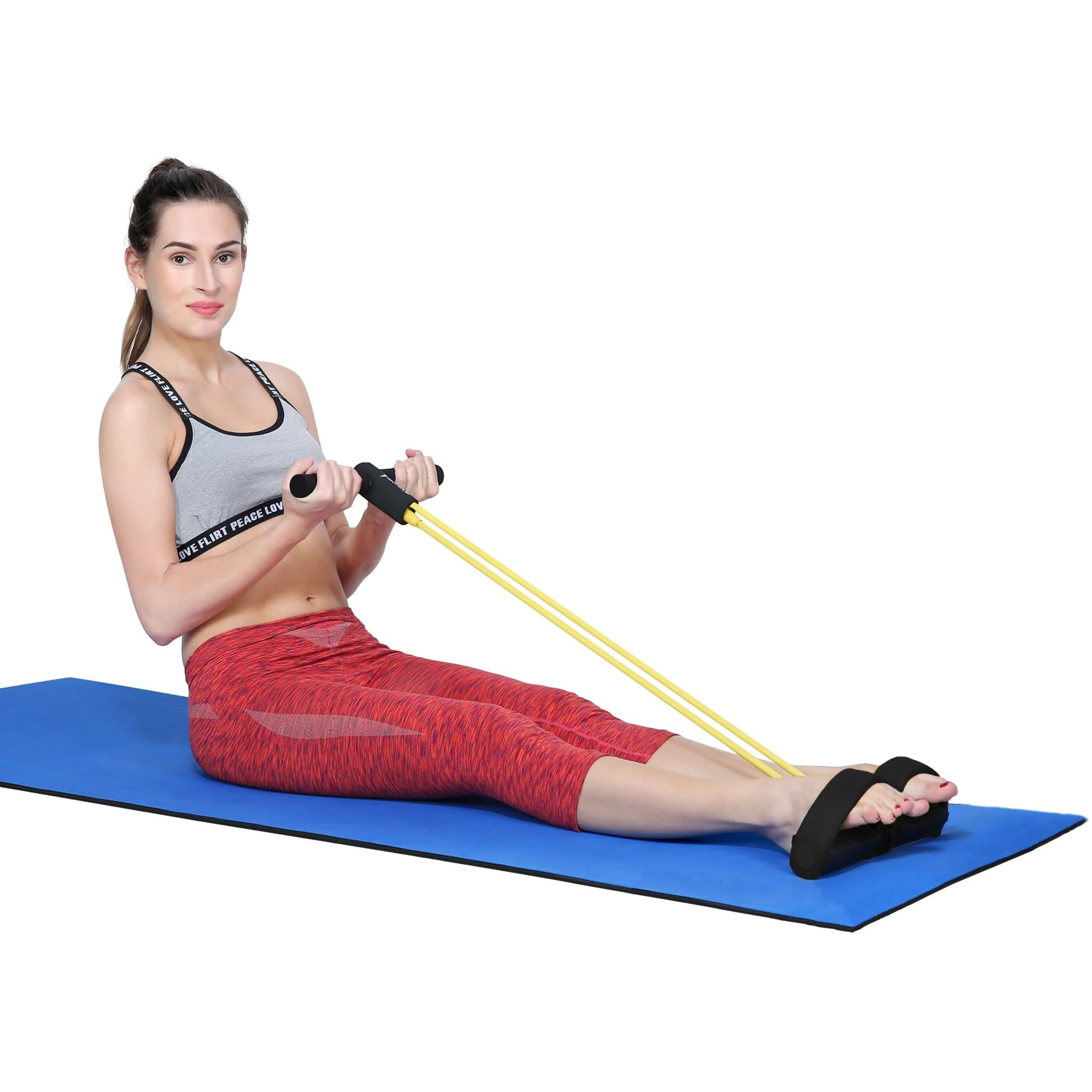 Spike Ab Exercise and Spike Tummy Trimmer with Double Suction Cup Sit-Up Bar for Abdominal Exercis Leg Muscle Exercise Ab Exercise for Men and Women (Spike Ab Exerciser + Spike Tummy Trimmer)